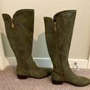 Donald Pliner Gorgeous suede olive green  boots in excellent condition. Sz 8.5 Photo 0