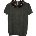 Tommy Hilfiger  Sequin Peter Pan Collar Short Sleeve Sweater size XS Photo 0