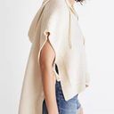 Madewell  Poncho Hoodie Sweater Side Tie Hooded Cape Cream Oversized Size XXS Photo 0