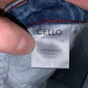 Cello  embroidered roses distressed size 1 high waist mom jeans Photo 2