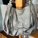 Kooba  Jonnie Grey Pebbled Leather Shopper Tote Bag Photo 1