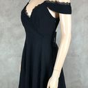 Lulus Black Chiffon Mini Dress Off The Shoulder Surplice Cocktail Dress NWT XS Photo 10