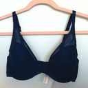 Soma 32D  blue plunge mesh bra, NWT Photo 3