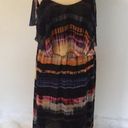 Black Rainn  Maxi Dress Dark Watercolor Stripe Long Photo 11