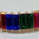 The Row Gold Pink Blue Green Diamond Gemstone Band Ring Jewelry Size 7 🩷💙💚✨ Photo 1