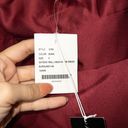 Alfred Sung NWT  Burgundy Sateen Twill V-Neck Hi Low Dress Size 0 Photo 7