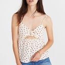 Madewell Strawberry Pink Tie-front Keyhole Cami Tank Top Photo 0