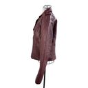 Levi's  Vegan Faux Leather Classic Motorcycle Jacket Burgundy Size Medium Photo 6