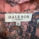 Hale Bob  Blouse Women XS Pink Blouse Ruffle Runa Georgette Boho Bohemian Peasant Photo 5