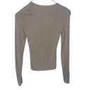 The Range  No Bra Club Long Sleeve Crew Top in Saddle XSmall Womens Tee Top Photo 5