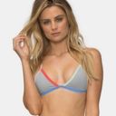 Tavik swim Gray Colorful Tavik Sand Colorblock Jett Triangle Bikini Top Photo 1