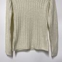 Suzy Shier  Cowl Neck Turtleneck Sweater (Cream Metallic) - Medium Photo 3