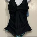 Urban Outfitters Under the Sun  High Waist Tropical Ruched VNeck Tankini Swimsuit Photo 11