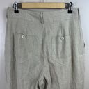 Antonio Melani  Linen Blend Wide Leg Pants Size 10 Beige Neutral Minimal Capsule Photo 9