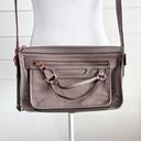 MZ Wallace  shoulder/crossbody gray bag, leather accents and rose gold hardware Photo 3