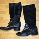 Ralph Lauren Lauren  Tall Riding Boots Womens 10 Black Suede Leather Ankle Strap Photo 1