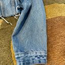 Garage Denim Jean Jacket Cropped Frayed Size Large Photo 2