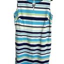 Talbots  Striped Sheath Pockets Sleeveless Knee Length Dress Textured Size 16W Photo 0