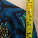 Disney NWT  x Figue Women's size Large Ameena Aladdin Beaded Blue Silk Top Photo 10