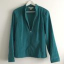 Dress Barn  Teal‎ Full zip up Jacket athletic Womens Size L Photo 0