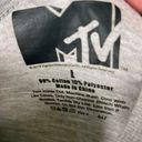 MTV Shirt womens Large 19x24 logo Music Camouflage Logo Gray shirt Gray Photo 3