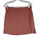 Lady Hagen  Gingham Check Golf Skort 6 Salmon Brown Pockets Skirt Shorts Photo 9