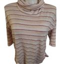 Lou & grey  funnel neck pullover. Size M. Three-quarter sleeve tan cream beige Photo 0