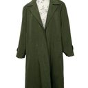 Gallery  Size 12 Olive Green Long Trench with Removable Lining Jacket Photo 1