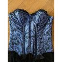 Frederick's of Hollywood Y2K Frederick’s of Hollywood bustier in purple with black lace ruffles size 34 Photo 5