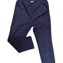 Umgee  Pinstripe Navy Pull On Trousers Size Medium Photo 0