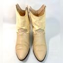 Dingo Vintage 1980’s  Cream Leather Slouchy Western Boots size 9.5 IOB Photo 7