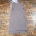 Carmen Marc Valvo  • taupe sleeveless shift dress mini notch neck crepe chiffon Photo 6