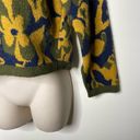 Ramy Brook  Sandi Floral Blue and Gold Crop Sweater sz M Photo 5