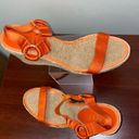 Ralph Lauren  Indigo Espadrille Wedges Orange size 11 Photo 6