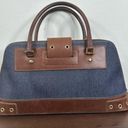 Christian Dior  Street Chic Uptown Denim & Leather Top Handle Bag Purse Photo 6