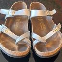 Birkenstock GUC  Women's Silver Mayari Sandals Euro 40 US 9-9.5 Photo 0