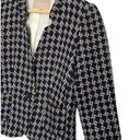 Banana Republic  Womens 4 Tweed Blazer One Button Career Classic Lined Navy Blue Photo 3