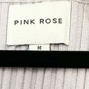 Pink Rose  ribbed knit lilac pastel midi dress v neck collared neck size medium Photo 2