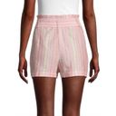 Parker  Carlo Striped Pink & White Paperbag High Rise Shorts Size 6 Photo 1