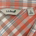 L.L.Bean  Linen/Cotton Faux Wrap A-Line Casual Plaid Sleeveless V-Neck Dress 8P Photo 5