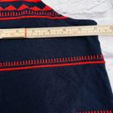 J.Jill  Shirt Tank Top Women's Size XL Navy/Red Embroidered Halter Neck Pullover Photo 4