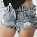 PacSun  Bullhead Denim Co Cheeky Slouchy Ripped Tack Roll Shorts Size 3 Photo 1