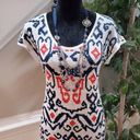 Tommy Hilfiger  Multicolor Linen Scoop Neck Short Sleeve Top Blouse Size S/P Photo 0