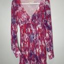 Rococo  Sand Hikari Poly Jacquard Georgette Mini Dress Pink Purple Size Small Photo 2