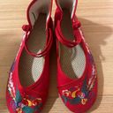 Red Ballet Flats Size 9 Photo 0