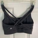 Lululemon  Athletica charcoal grey sports bra, inner tags, size 4, collab, active Photo 4