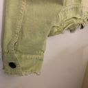 ZARA Neon Yellow Distressed Crop Denim Jacket Photo 4