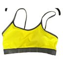 Zyia  Active Neon Yellow Black Activewear Sports Bra Women's Size Large L Photo 0