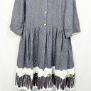 Krass&co BRYONY . Half Button Down Collared Pleated Story Book Linen Dress Photo 2