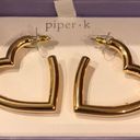 Piper  K Gold HEART Hoops ❤️ Photo 1